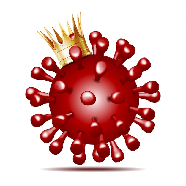 Virus que lleva una corona, concepto de coronavirus novela 2019-nCov