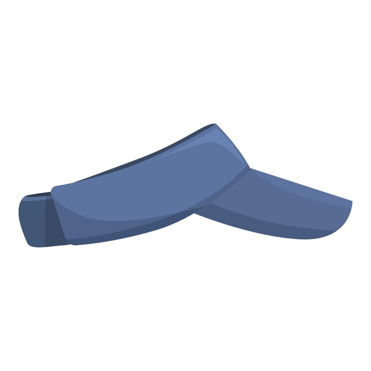 Visera de tenis azul que protege de la luz solar de verano