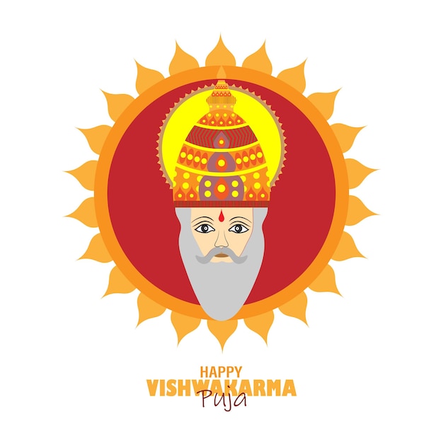 Vector vishwakarma puja es un día de celebración de vishwakarma, vector illustration.