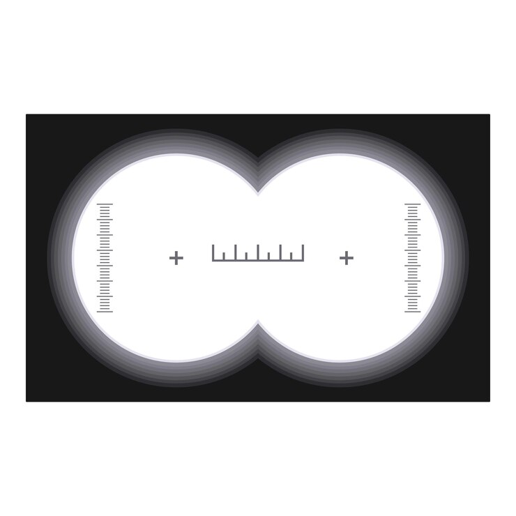 Vector visión binocular con escala de medición enfocada en el objetivo