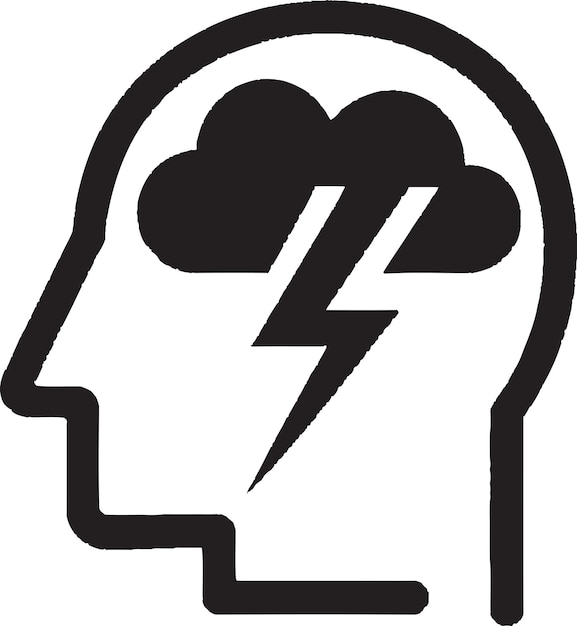 La visión del logotipo del emblema de la mente humana comprensiva