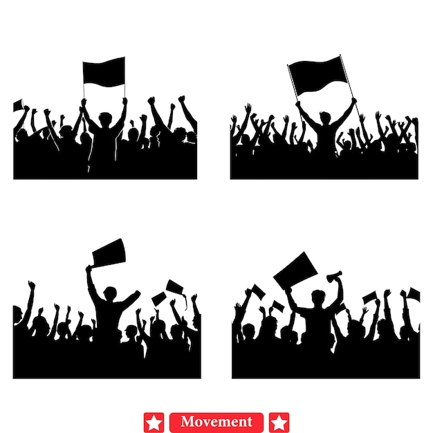 Visión unificadora Gráficos de movimientos políticos llamativos Campeones de la diversidad y la inclusión
