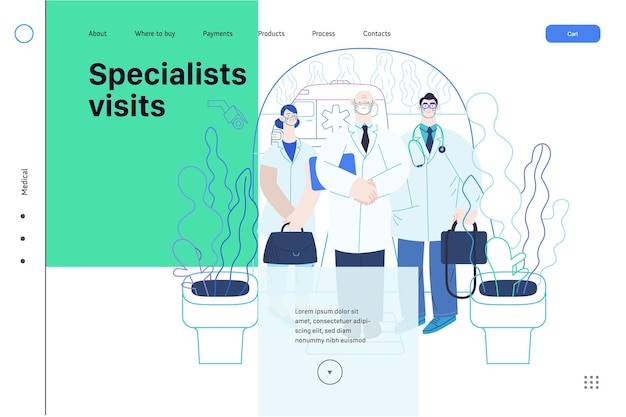 Visitas de especialistas en el modelo de seguro médico
