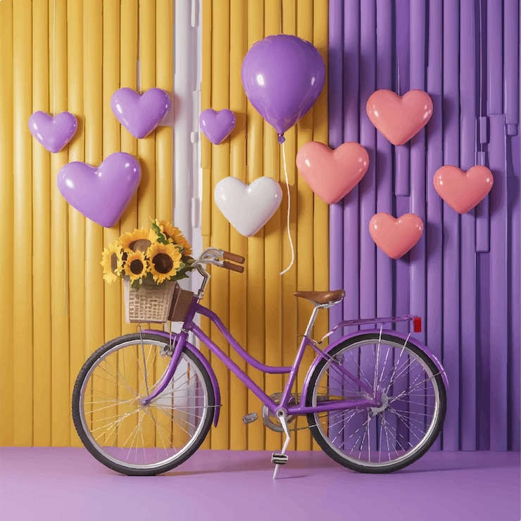 Vector vista de la bicicleta de los niños