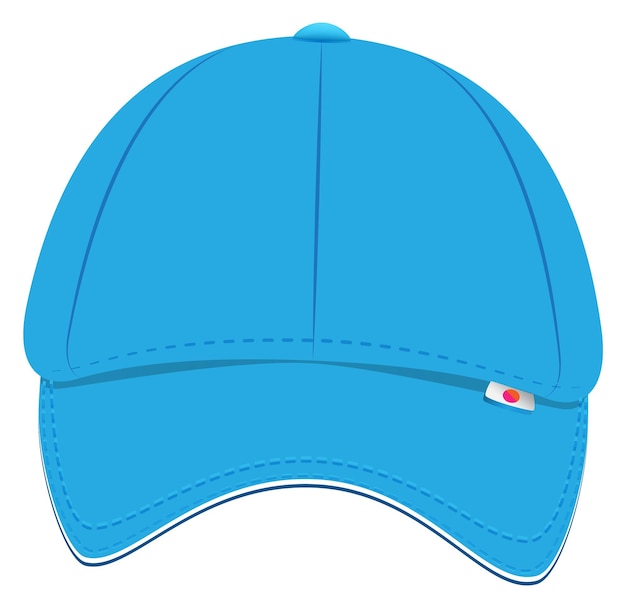 Vista frontal del sombrero de béisbol icono de gorra deportiva