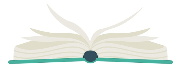 Vista lateral del libro abierto Logotipo de páginas blancas