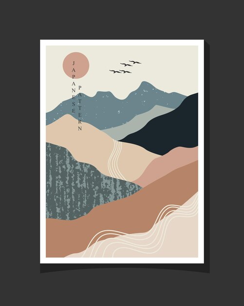 Vistas elegantes a las montañas con colores cálidos y modernos que crean una atmósfera tranquila