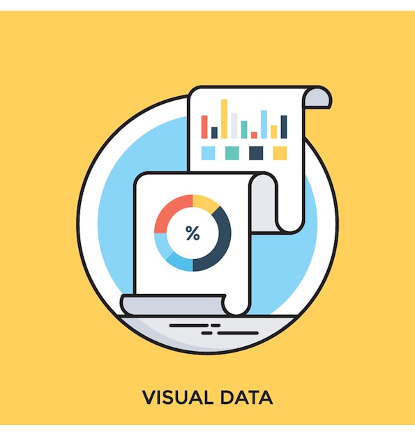 Visual Data Flat Vector Icon