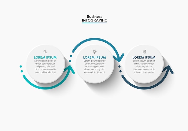 Visualización de datos comerciales. iconos de infografía de línea de tiempo diseñados para plantilla de fondo abstracto