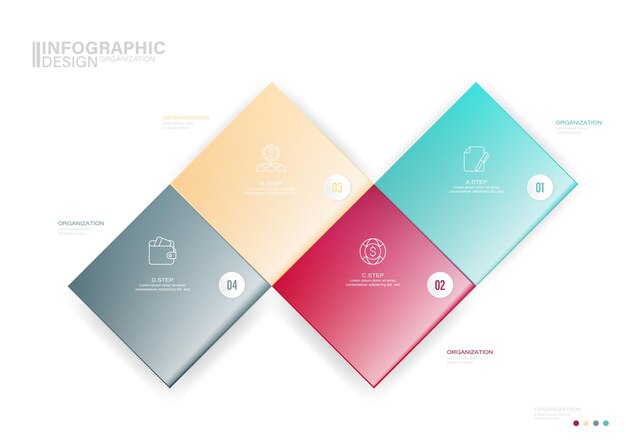 Visualización de datos comerciales Infografía Elementos stock ilustración Infografía Número 4 Parte de