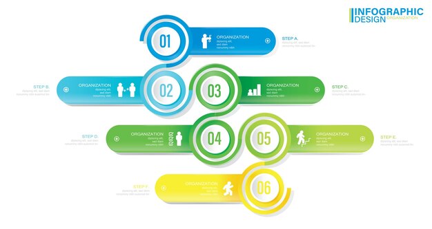 Visualización de datos comerciales infografía elementos stock ilustración infografía número 6 parte de