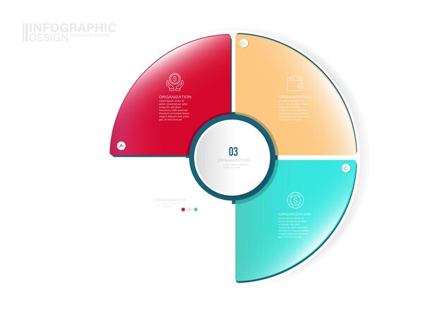 Visualización de datos comerciales infografía elementos stock ilustración infografía parte del círculo
