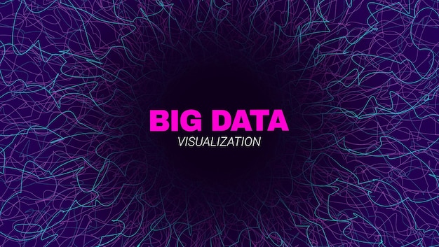 Visualización de flujo de big data de tecnología abstracta