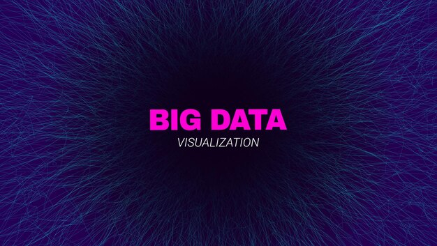 Visualización futurista en la nube de big data