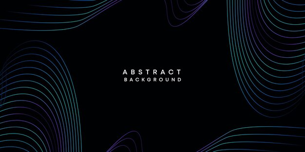Visualización geométrica abstracta gradiente azul oscuro naranja verde líneas onduladas fondo tecnológico