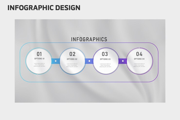 Visualización infográfica de negocios. Diagrama del proceso. Elementos abstractos de gráfico, diagrama