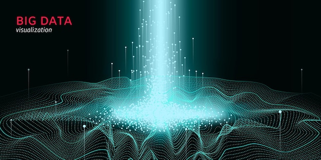 Visualización de la red de movimiento de partículas de big data