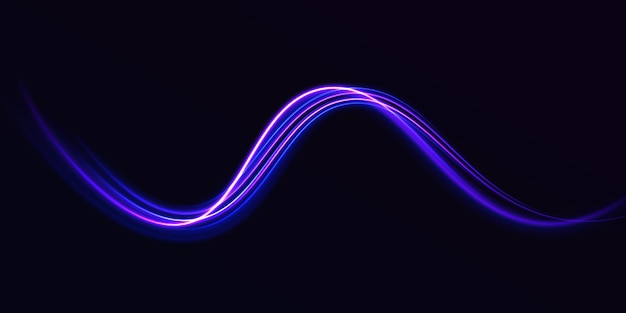 Visualización de tráfico de grandes datos dinámico efecto png de alta velocidad Vector líneas brillantes efecto de flujo de aire