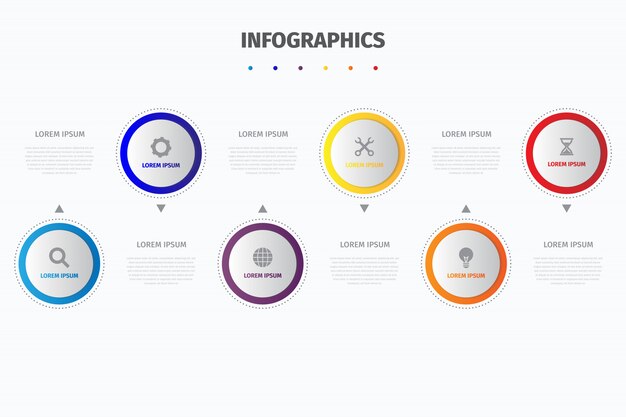 Vector visualizar infografía de datos empresariales.