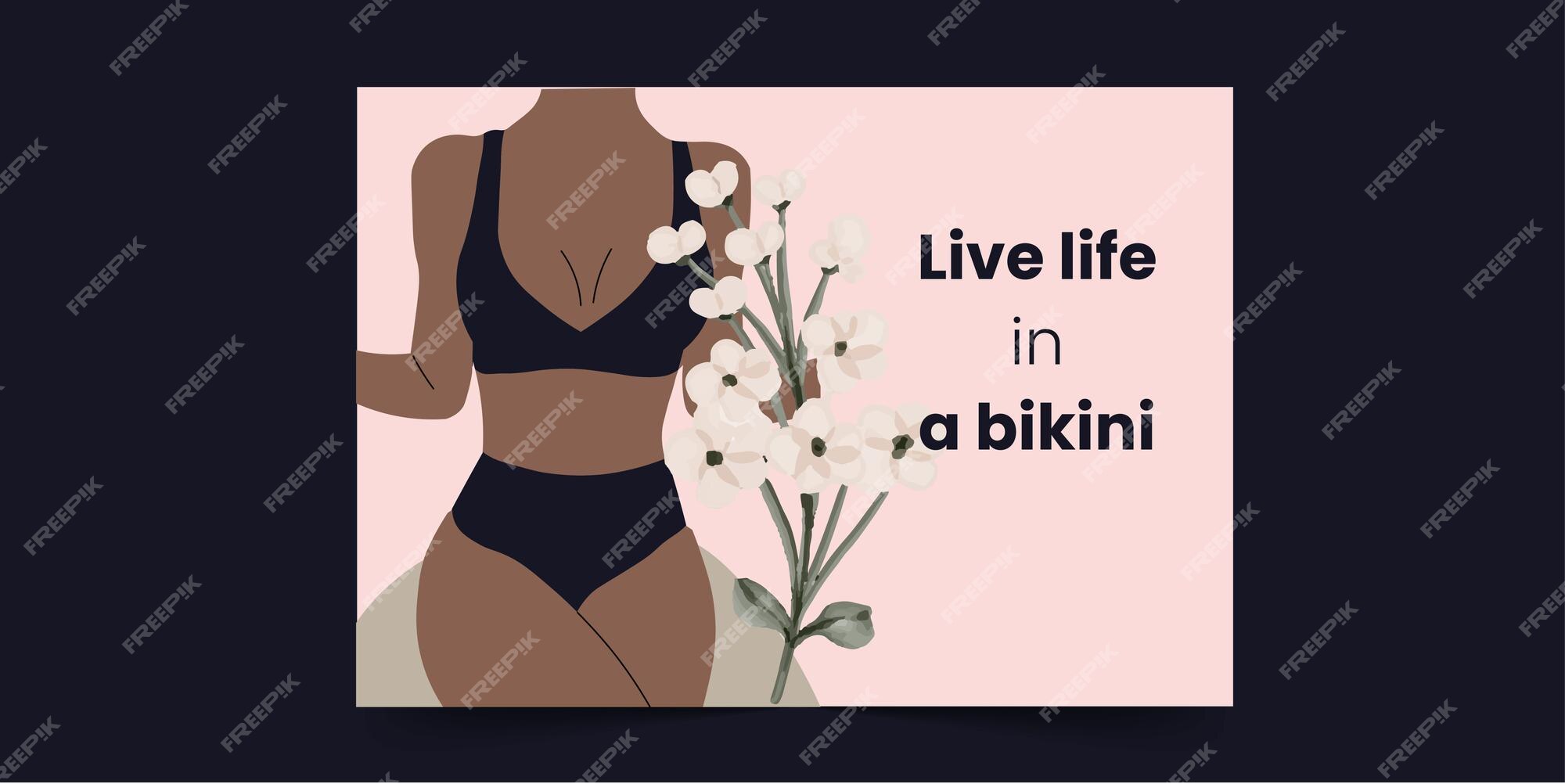 Vive la vida en bikini - para mujeres africanas | Vector Premium