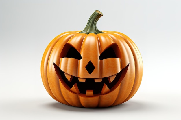 vivo espeluznante calabaza de Halloween render en fondo negro