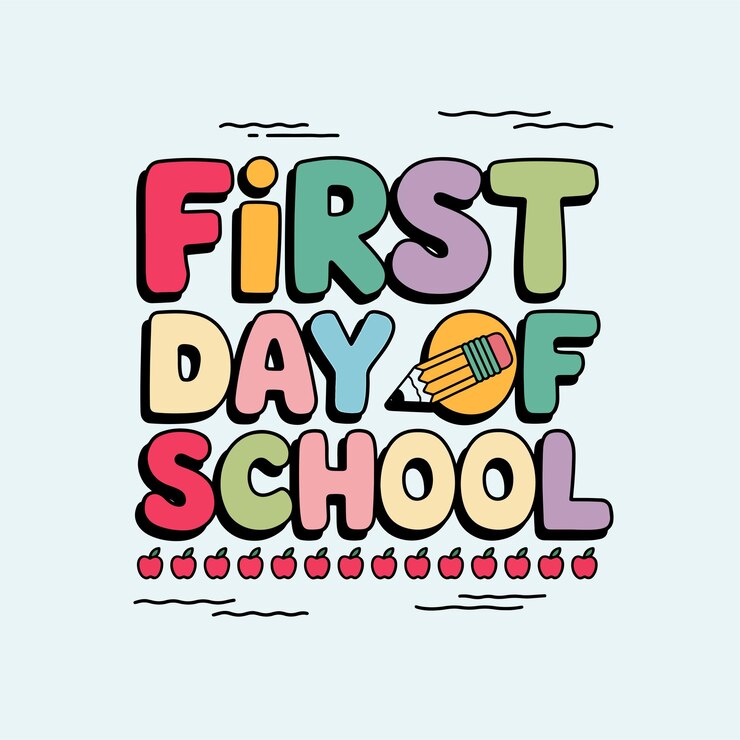 Vector vivo primer día de la escuela diseño para ocasiones festivas brillante y festivo feliz día escolar