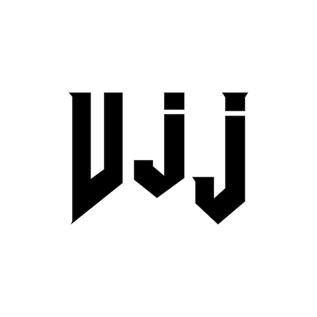 VJ diseño de logotipo de letra para empresa de tecnología VJ diseño del logotipo de combinación de colores blanco y negro VJ logotipo VJ vector VJ diseño icono VJ VJ alfabeto VJ tipografía diseño del logotip