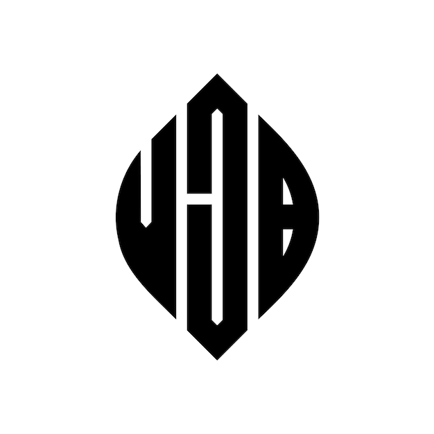 VJB diseño de logotipo de letras circulares con forma de círculo y elipse VJB letras elípticas con estilo tipográfico Las tres iniciales forman un logotipo de círculo VJB emblema de círculo Monograma abstracto letra marca vector