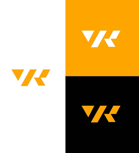 VK KV Carta Logotipo Símbolo de signo de identidad