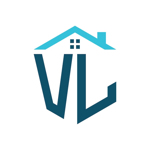 VL House Logo Design Template Letter VL Logo para la construcción de bienes raíces o cualquier negocio relacionado con la casa