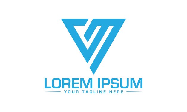 VM Diseño de logotipo único y moderno Diseño de logotipo creativo y moderno