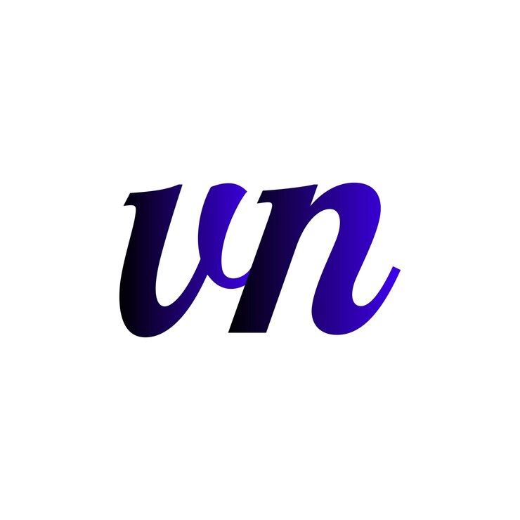 Vector vn logo initials lettermark typography monogram brand identity modern logo wordmark