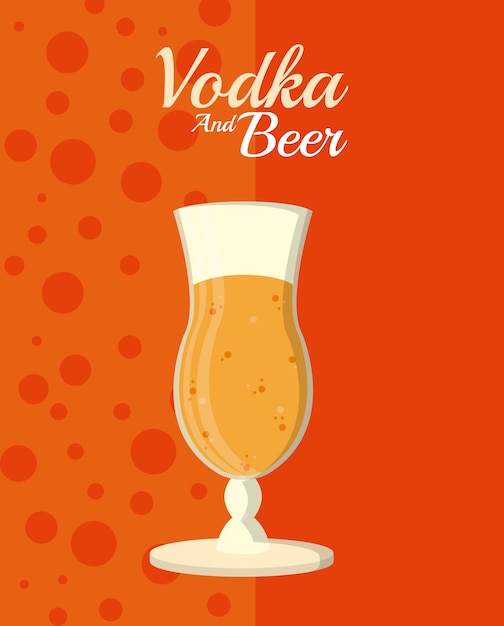 Vodka deliciosos cócteles vector ilustración diseño gráfico