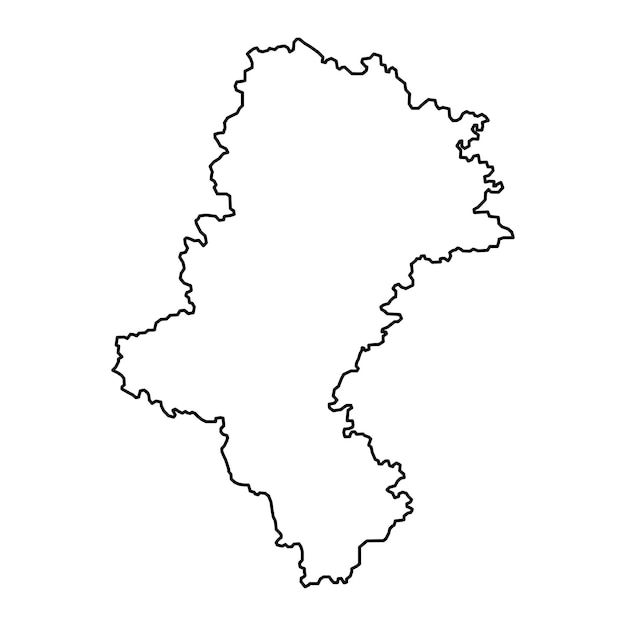 Voivodato de Silesia mapa provincia de Polonia ilustración vectorial