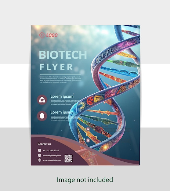 Volante de biotecnología ADN y ciencia