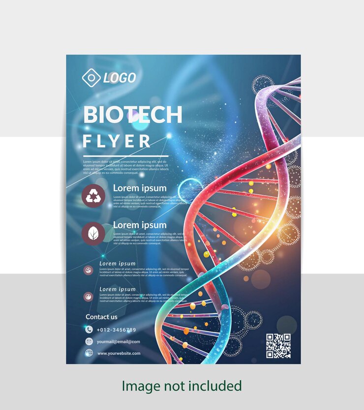 Volante de biotecnología con hélice de ADN