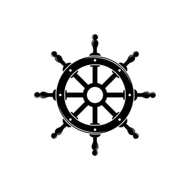 Vector volante capitán barco barco yate brújula transporte inspiración para el diseño del logotipo
