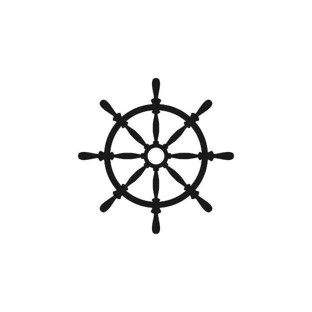 volante capitán barco barco yate brújula transporte logo diseño inspiración