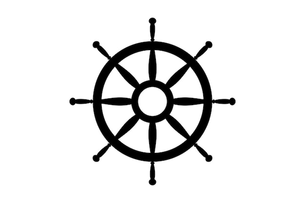 volante capitán barco barco yate brújula transporte logo diseño inspiración