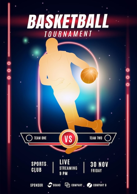 Volante de la competición deportiva de baloncesto