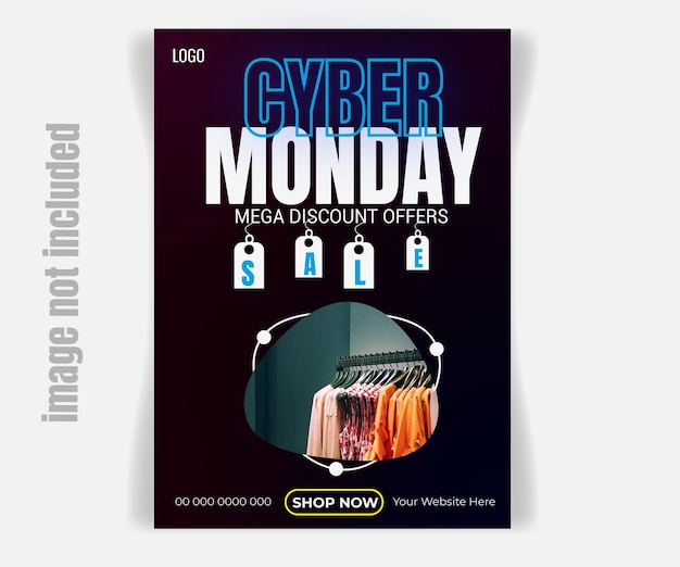 El volante de Cyber Monday de Vector