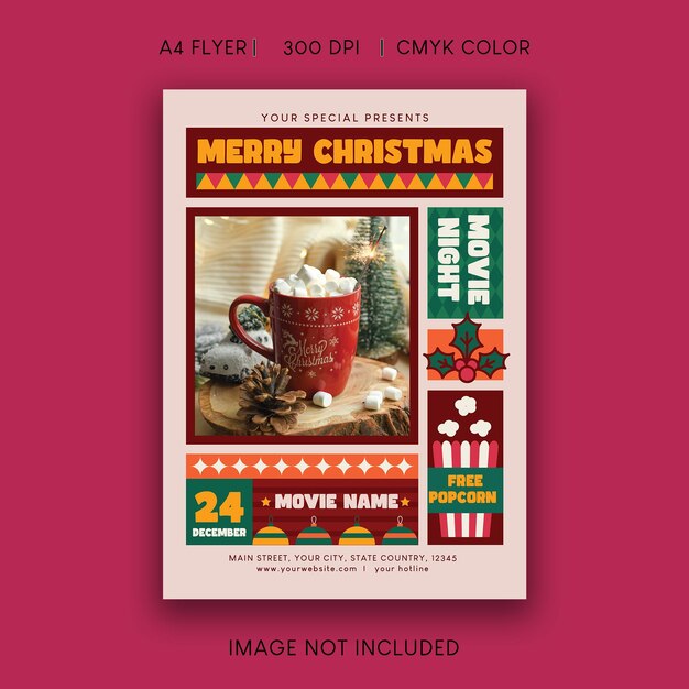 Volante de la fiesta de Navidad