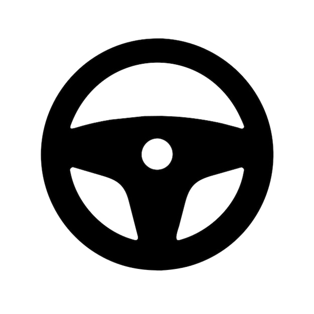 el volante de un icono de automóvil de pasajeros