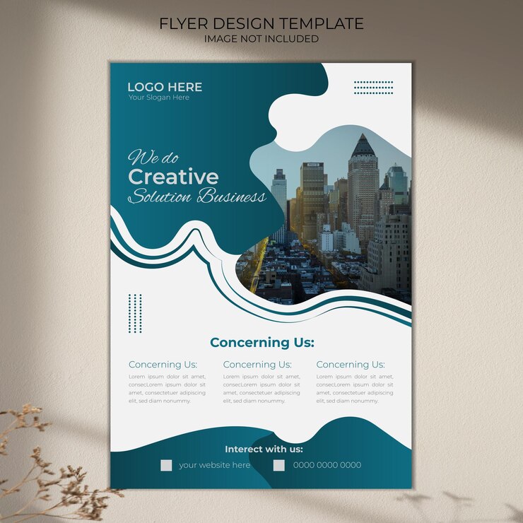 un volante para el proyecto de arte para el diseño creativo
