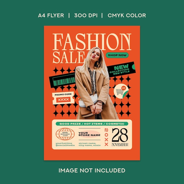 Volante de venta de moda