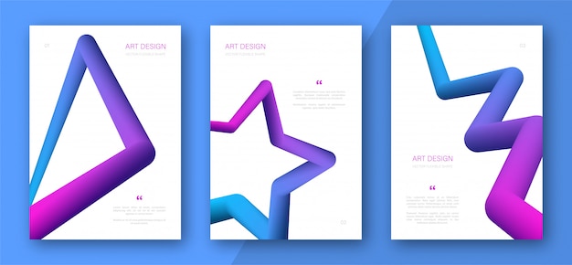 Volantes con formas abstractas de gradiente fluido