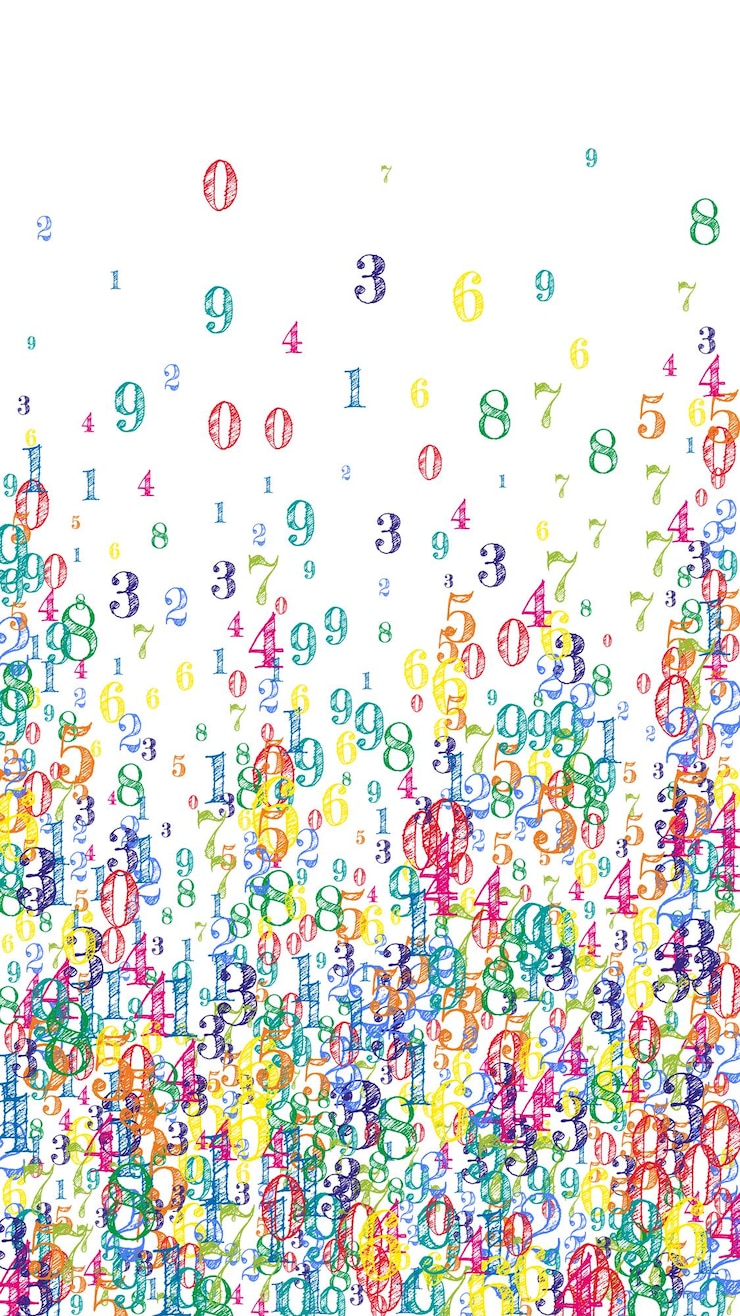 Vector volar dígitos y números coloridos cubierta del cuaderno de matemáticas de la escuela de vuelta a la escuela de matemáticas pancarta en