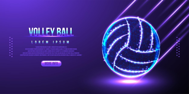 Voleibol, diseño deportivo de malla de alambre de baja poli