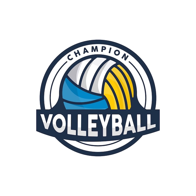 Voleibol Logo Deporte Diseño simple Torneo deportivo mundial Vector Ilustración Símbolo Icono