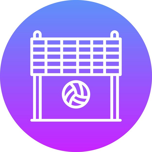 Voleibol Net ilustración de icono vectorial del conjunto de iconos deportivos